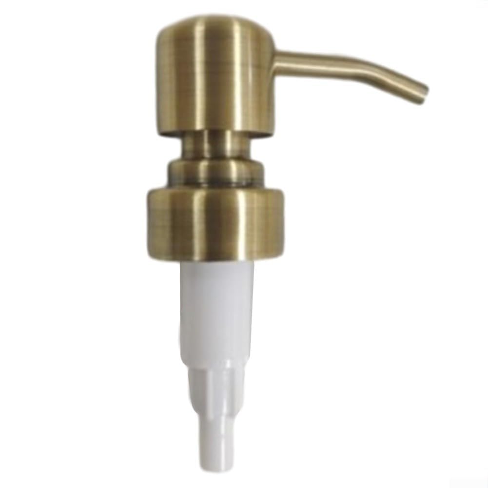 CulinaBlend Stainless Steel Lotion Soap Dispenser Pump Head 28/400 Thread Push Type Replacement Spare Bathroom Gadget (Bronze)