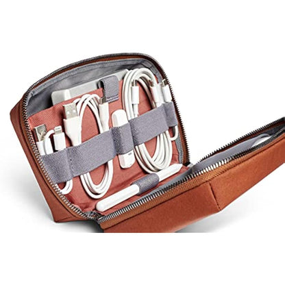 Bellroy Tech Kit (Tech Accessories Organizer Pouch, Zipper Closure, Stores Power Bank, Phone Charger, Cables & More) (Bronze)