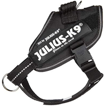Julius-K9 IDC Powerharness, Dog Harness with Front Control Y-Belt, Black, Size: XS/Mini-Mini