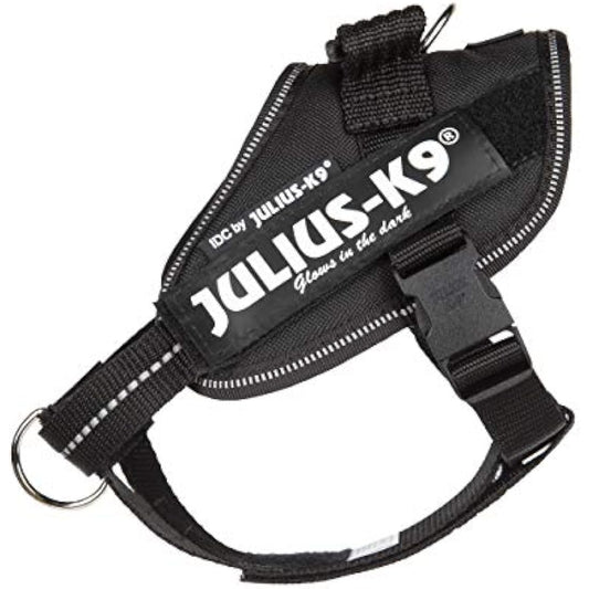 Julius-K9 IDC Powerharness, Dog Harness with Front Control Y-Belt, Black, Size: XS/Mini-Mini