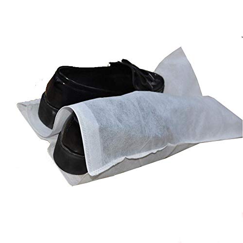 Supkeyer 10Pcs White Portable Shoes Bag Travel Storage Pouch Drawstring Dust Bags Non-woven Fabric