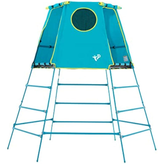 TP Toys Explorer Metal Climbing Frame with Platform & Den | TP852 | 18 Months-Low 12 Years-Full Height | Blue | Outdoor & Garden Toys for Kids