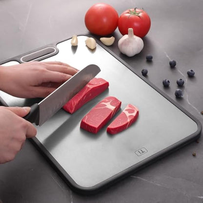 Titanium Cutting Board, Double Side Titanium Chopping Board for Kitchen, Non Slip Large Cutting Boards for Meat Fruit, Vegetable 38.5x26.5cm