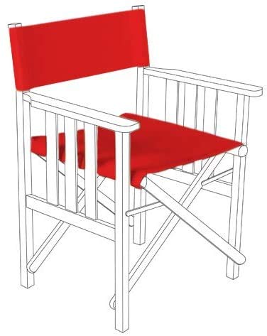 STAY GENT 2 Set Durable Replacement Seat Cover for Directors Chair Red