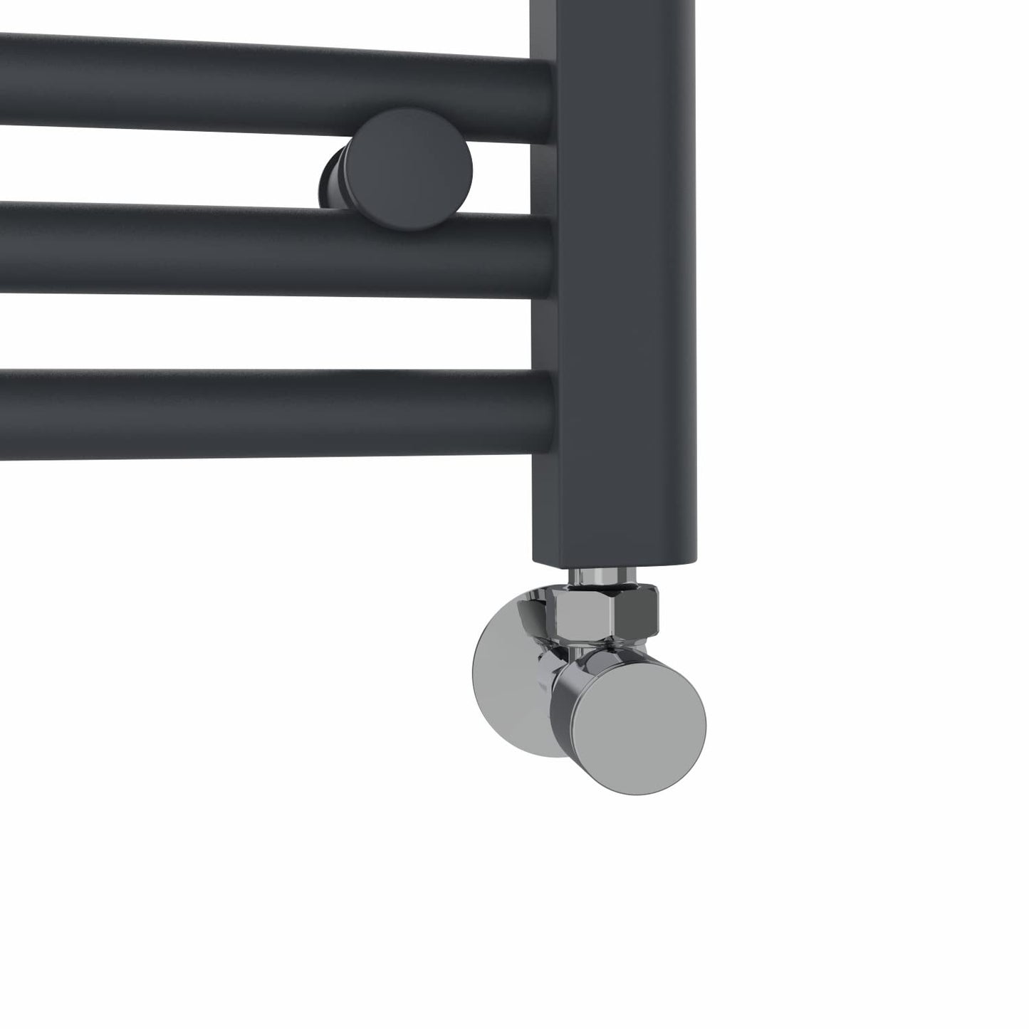 NRG Anthracite Heated Towel Rail Curved Designer Radiator - 1600×500mm