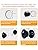 FWoche Staircase Light with Sensor, Outdoor Step Lights Motion Detector 3000K, 1.5W Round LED Step Night IP65 Waterproof 65mm, Wall Recessed Lamp with Box Aluminum, 230V, Black housing, 8pcs