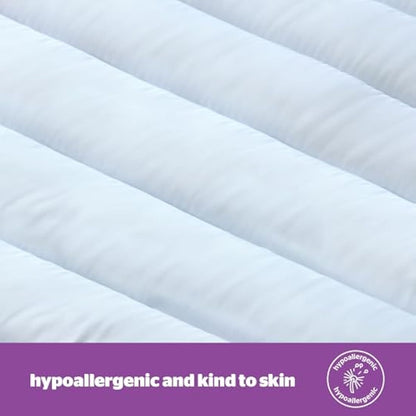 Silentnight Deep Sleep Mattress Topper King Size Bed - Soft Supportive Comfortable Durable Bed Topper with Easy Fit Elasticated Straps - Hypoallergenic and Machine Washable - King - 200x150cm