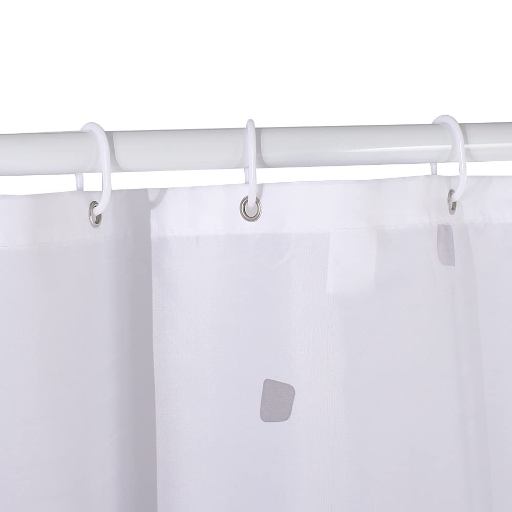 VIROSA Mosaic Grey Shower Curtain Anti Mould, Mildew Resistant | Size 180x180 cm (71 x 71 Inch) | Water Repellant Fabric | 100% Polyster (Mosaic Grey)