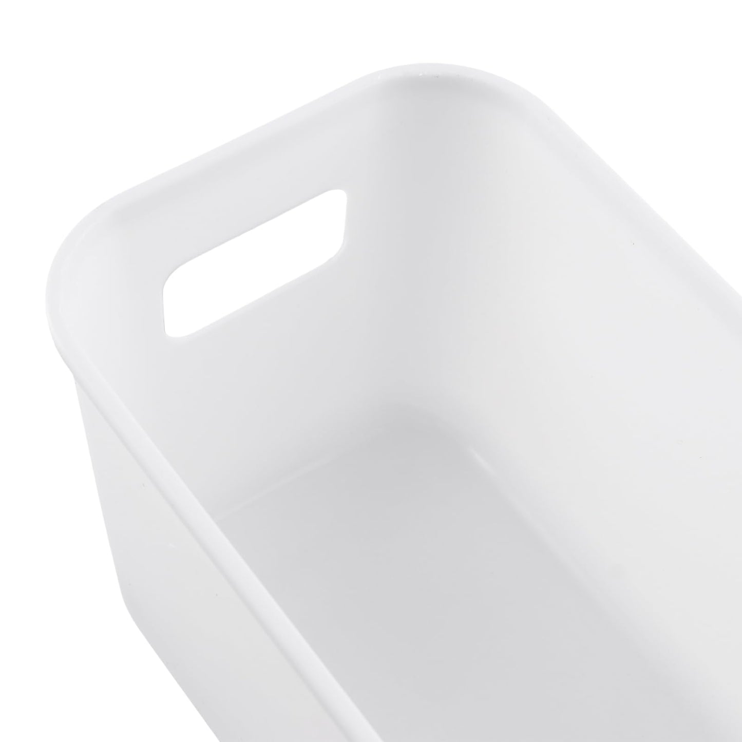 MAHIONG 10 PCS Narrow Storage Box, Plastic Small Storage Baskets with Handles, Cupboard Organiser Storage Boxes for Kitchen, Home, Office, Bathroom