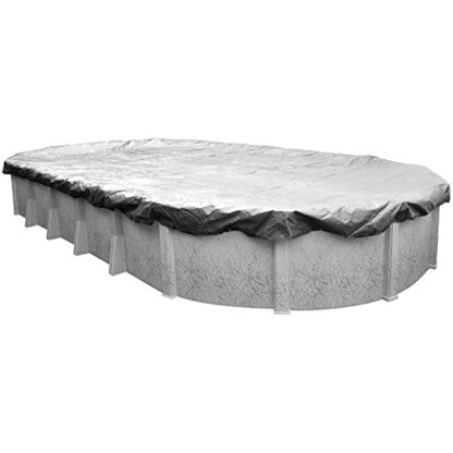 Robelle 551833-4-ROB Pool Cover for Winter, Dura-Guard Silver, 18 x 33 ft Above Ground Pools