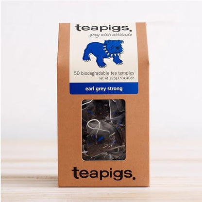Teapigs Earl Grey Strong Tea Made With Whole Leaves (1 Pack of 50 Tea Bags)