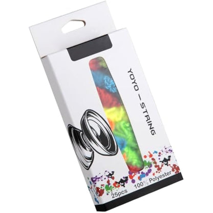 Yoyo Strings Professional 100% Polyester, Yo-yo String Pack of 25 - Yellow, Green, Blue, Orange, Red