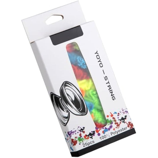 Yoyo Strings Professional 100% Polyester, Yo-yo String Pack of 25 - Yellow, Green, Blue, Orange, Red