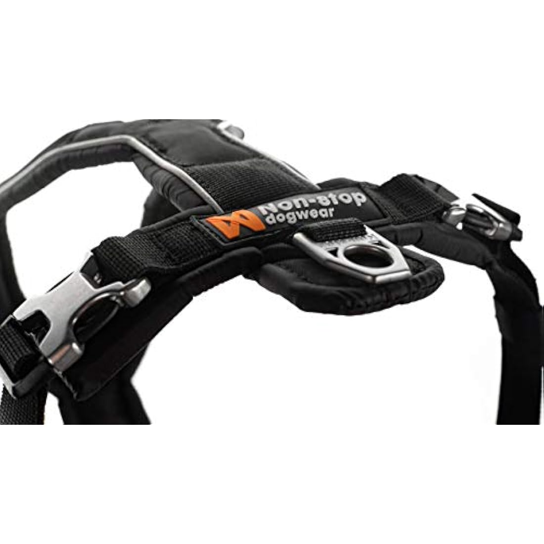 Non- Stop- Dogwear Line Padded Adjustable Harness Size 3 Black for Dogs 1 Pack