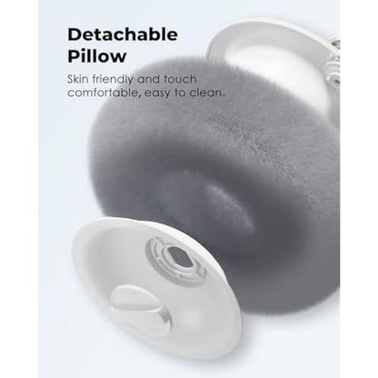 Viozon Tablet Stand with Pillow, Kindle Holder, Compatible with 4.7"-13" Phone/Tablet, iPad, iPhone, Google, Kindle, 360°Adjustable Phone Holder for Bed with Soft Plush Fabric, Detachable Bowl, Grey