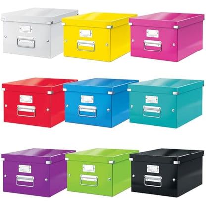 Leitz A4 Storage Box, Click and Store Range 60440062 - Medium, Purple