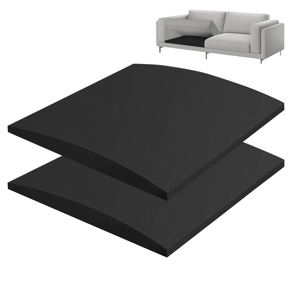 XPJBKC Sofa Cushion Support, 2 Pack 50 x 50cm Sofa Saver Furniture Seat Support Foam, High-Density Curve Sponge sofa support Pad