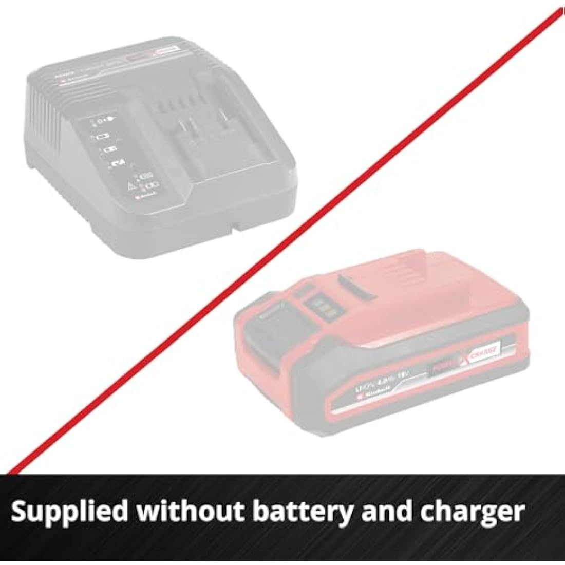 Einhell Power X-Change 140Nm Cordless Impact Driver - 18V, 2300 RPM, 1/4" Hex Bit Mount, LED Light - TE-CI 18/1 Li Solo Battery Powered Impact Drill (Battery Not Included), Red