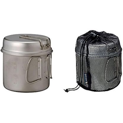 Snow Peak Trek Japanese Titanium Pot, Ultralight and Compact for Backpacking and Camping, Made in Japan, Lifetime Product Guarantee