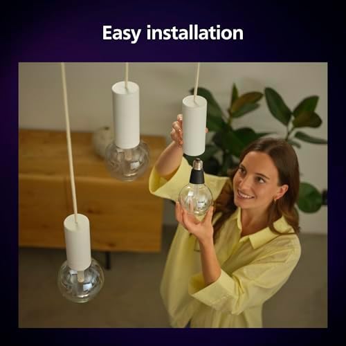 Philips Hue Lightguide G125 Large Globe Smart Bulb, White and Color Light, Bluetooth Compatible, Voice Control with Alexa, Apple Home & Google Assistant