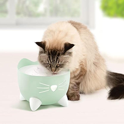 Catit PIXI Cat Drinking Fountain, Running Water Fountain, Green