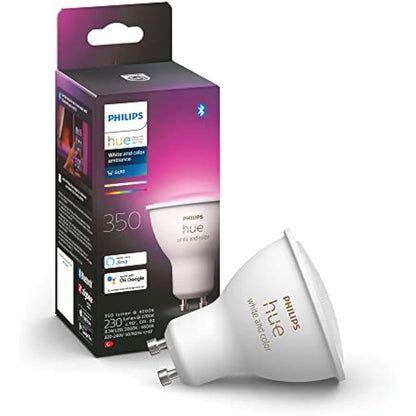 Philips Hue New White and Colour Ambiance Smart Light GU10 Spot with Bluetooth. Works with Alexa, Google Assistant and Apple Homekit. for Home Indoor Lighting for Livingroom, Lounge.