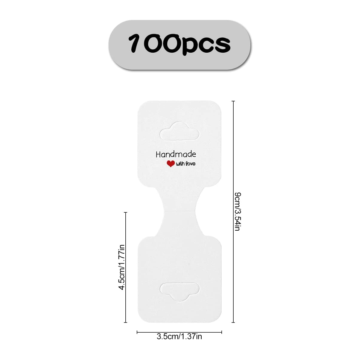Jagowa 100 Pcs Handmade Kraft Necklace Display Cards for Storing and Displaying Jewelry, Bracelets, Earrings