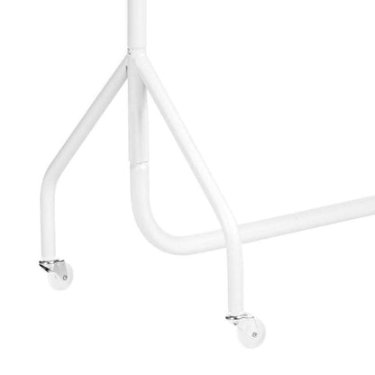 The Shopfitting Shop Heavy Duty White Clothes Rail 6ft Long x 5ft High Garment Storage Rack 32mm Steel Tube White