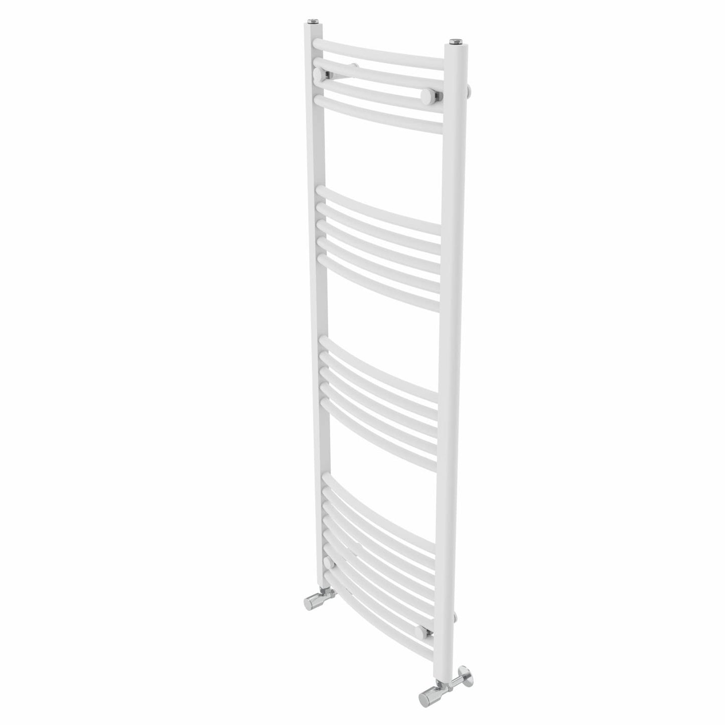 Warmehaus Curved Heated Towel Rail Radiator Ladder White 1400x500mm