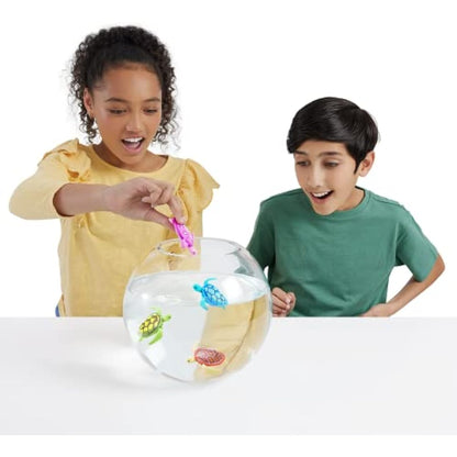 Robo Turtle Robotic Swimming Turtle by ZURU, Swims, Battery Powered, bath Toy(2 Pack, Green & Pink)