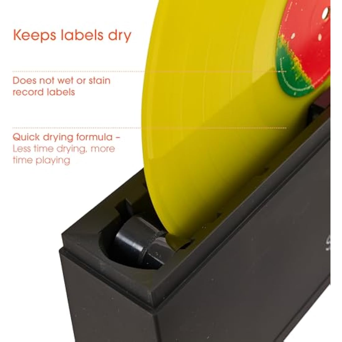 Vinyl Record Cleaner Kit by SPINCARE | Record Cleaning Machine Includes Washer Solution Drying Rack & Accessories | Cleans 500 LPs & Protects Labels