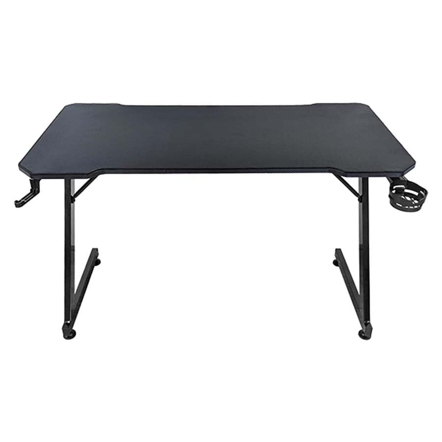 Subsonic - Gaming desk 120 x 60 cm, gamer desk with ergonomic carbon fibre top fully covered with XXL mouse pad, cup holder and gaming headset holder