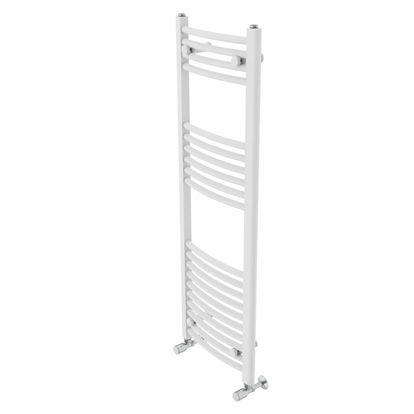 Warmehaus Curved Bathroom Heated Towel Rail Warmer 1200x400mm White