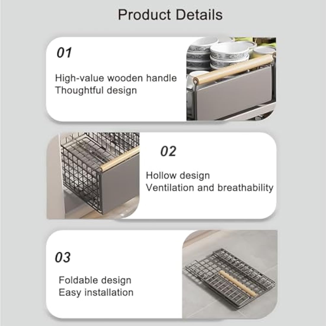 Pull Out Cabinet Organiser, pull out kitchen storage Foldable, 23.5*19.5*39.5~56.5cm, Kitchen Cupboard Organiser with Handle, No Drill Adjustable Drawers, Slide Out Drawers for Kitchen Cabinets, White