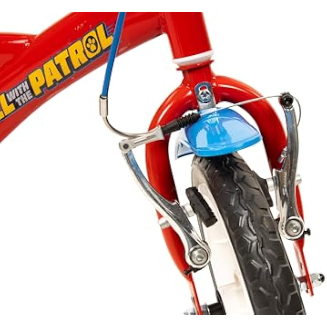 Toimsa Paw Patrol Kids Bike, Learn to Ride Bicycle, With Training Wheel Stabilisers, for Children Age 3+, Blue and Red