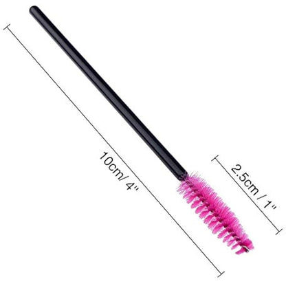 Disposable Eyelash Brushes Mascara Wands Eye Lash Eyebrow Applicator Cosmetic Makeup Brush Tool Kits (Multi-colored, 200pc)