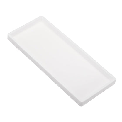 PATIKIL Silicone Bathroom Tray, 12" x 5" Soap Dispenser Tray Jewelry Organizer Dish for Restroom, Dresser, Kitchen Sink for Jewelry, Coin, Key