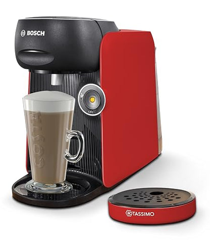 Tassimo by Bosch FINESSE TAS16B3GB POD Coffee Machine, 1400 Watt, 0.7 Litre - Red