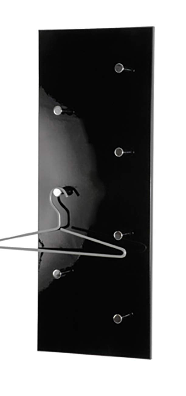 HAKU Wardrobe Chrome, Black, Mdf, Metal - Dim.: W 80 cm X H 30 cm X D 6 cm, Style: Modern