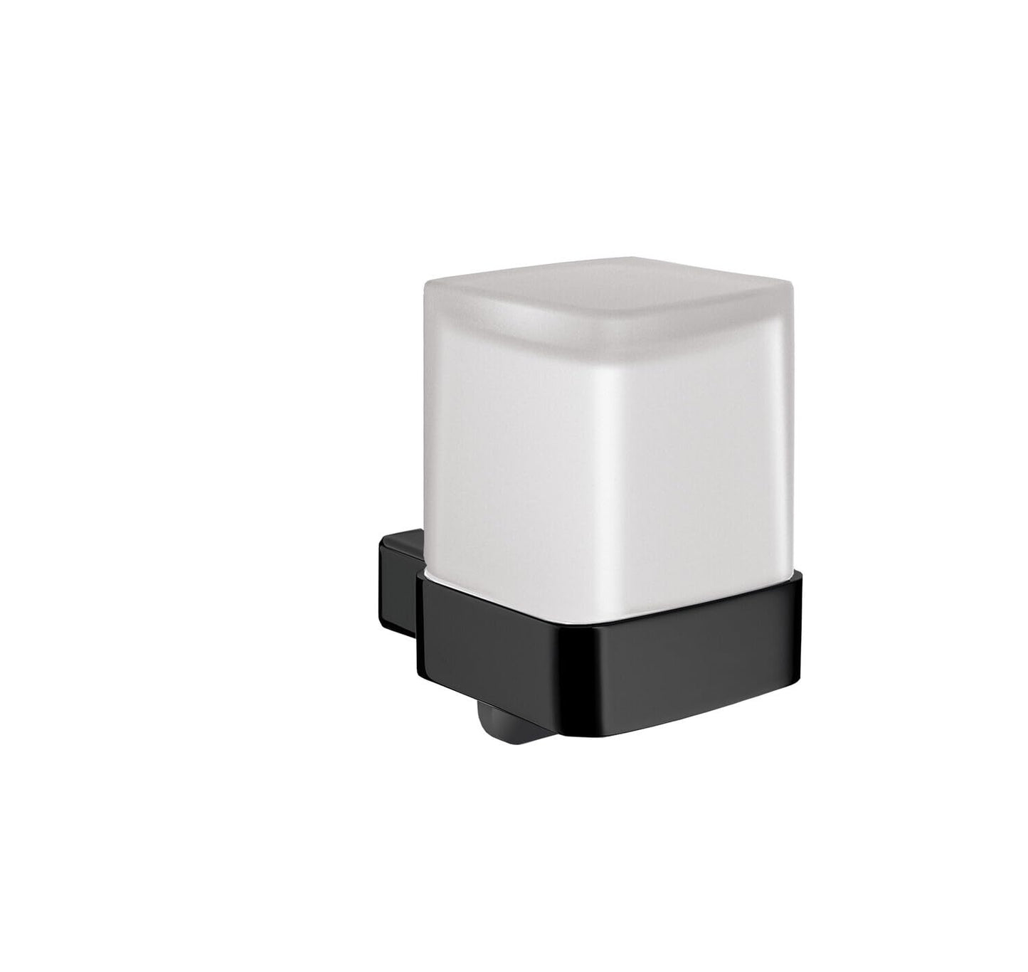 Emco Loft Wall Mounted Soap Dispenser, Elegant and Compact Wall Soap Dispenser Made of Metal and Crystal Glass, Liquid Soap Dispenser