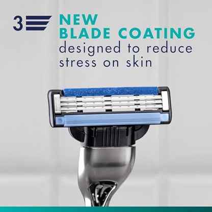 Gillette Mach3 Razor Blades Men, 12 Razor Blade Refills, Compatible with Gillette Mach3 Razors for Men