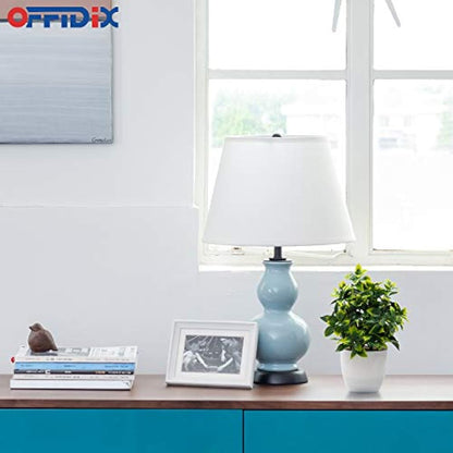 OFFIDIX Potted Artificial Plants Faux Plastic Plants with Pots ini Plastic Eucalyptus Plants for Home Office Decoration