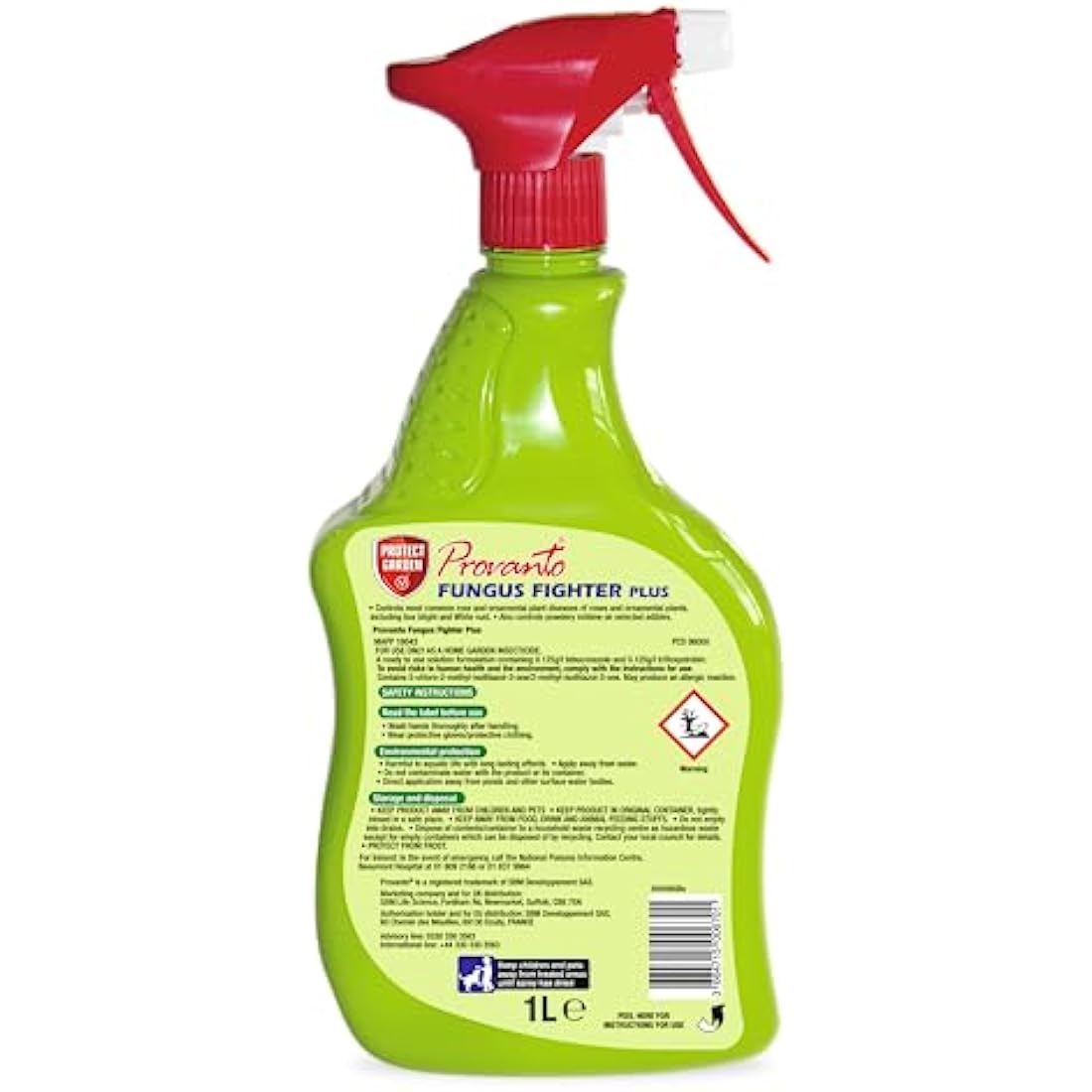 Provanto - Fungus Fighter Plus - Eradicates, Controls & Protects for Up To 3 Weeks - Garden Care, Plant Protection, Ready to Use Fungicide, Use Indoor & Outdoor on Flowers, Fruit & Veg, Shrubs - 1L
