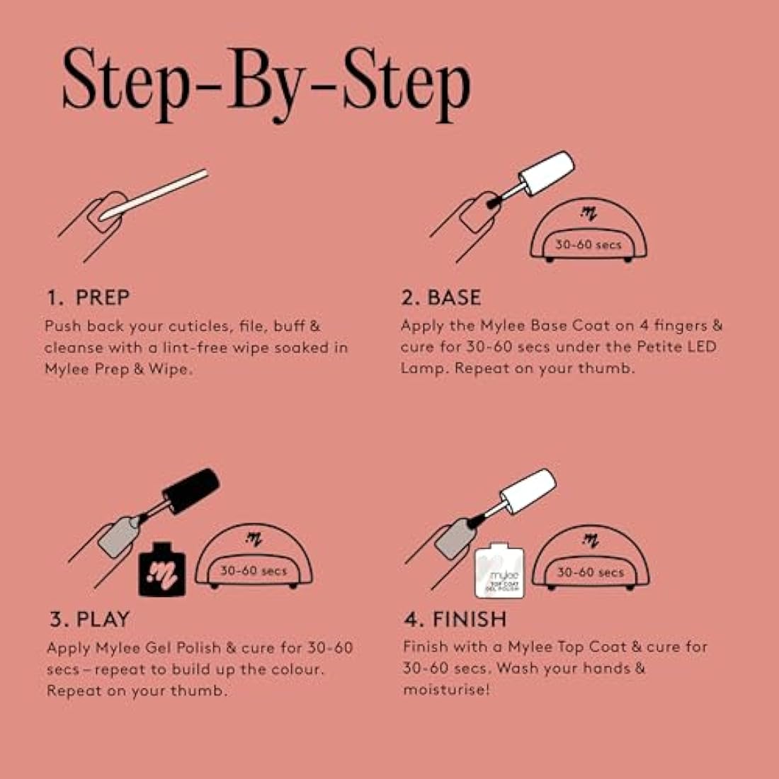The Mylee Petite LED Nail Lamp - Quick Gel Polish Curing for Salon-Quality Nails - Your Perfect Travel Companion