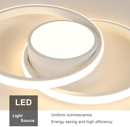 Comely LED Ceiling Light, Bedroom Ceiling Lamp, 42W 4800LM, Warm White 3000K, Rond Modern Ceiling Light for Living Room Kitchen, Dia 40cm