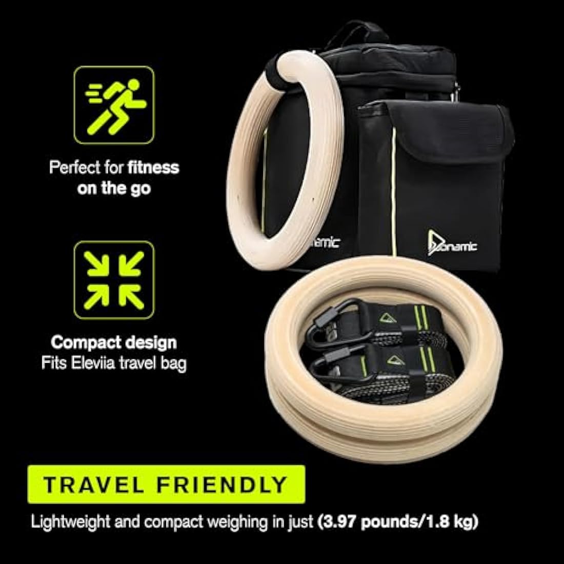 Duonamic Eleviia Neutral Grip Pull up Handles - Portable Pull up Bar for Travel, Workplace or Home - Pull up Bar Doorway - Pull up Grips - Perfect for Calisthenics Enthusiasts, Gymnasts & Climbers