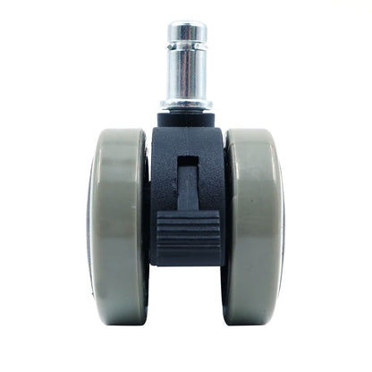 WANGCL Office Chair Casters Floor Protecting Rubber Set of 5 50 MM Castor Wheels with Standard Stem Size Gray