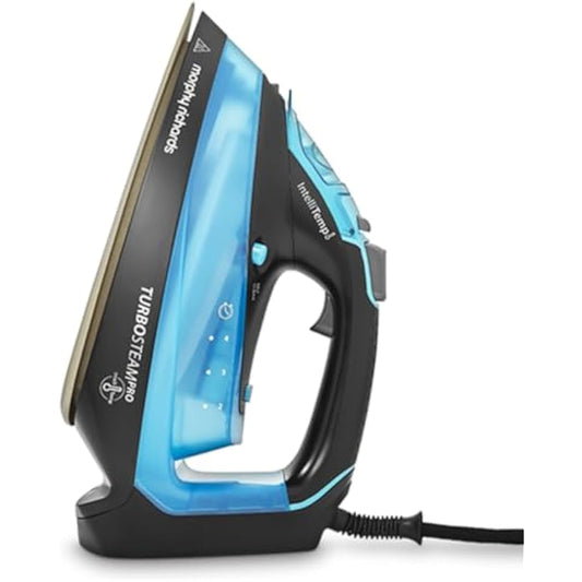 Morphy Richards Turbosteam Pro Steam Iron, Non Stick Ceramic Soleplate, Intellitemp Technology, 200g Boost, 40g Output, 380ml Water Tank, Digital Controls, Auto Shut off, 3m Cord, 3100W, Blue, 303210