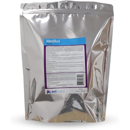 NT Labs Medikoi Health, Complete Feed For All Pond Fish, Ideal For Spring, Summer and Autumn Feeding, Contains Propolis, Maintains Immune System, Koi Fish Food (3 kg) (6 mm) (Standard)