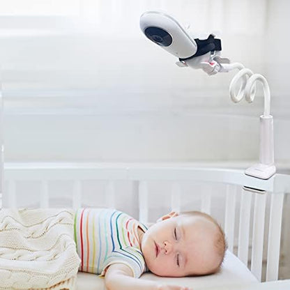 TakTark Baby Monitor Holder,Universal Baby Camera Stand Secure with Straps & Clamp to Furniture, No Drilling Required Flexible Baby Camera Mount, Compatible with Most Baby Monitors Camera